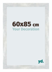 Mura MDF Fotolijst 60x85cm Zilver Glanzend Vintage Voorzijde Maat | Yourdecoration.nl