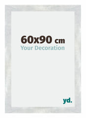 Mura MDF Fotolijst 60x90cm Zilver Glanzend Vintage Voorzijde Maat | Yourdecoration.nl