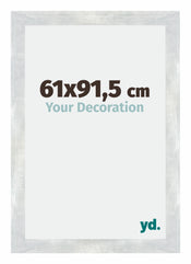 Mura MDF Fotolijst 61x91 5cm Zilver Glanzend Vintage Voorzijde Maat | Yourdecoration.nl