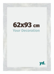 Mura MDF Fotolijst 62x93cm Zilver Glanzend Vintage Voorzijde Maat | Yourdecoration.nl