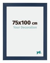 Mura MDF Fotolijst 75x100cm Donkerblauw Geveegd Voorzijde Maat | Yourdecoration.nl
