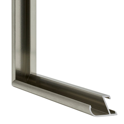 New York Aluminium Fotolijst 18x24cm Mercury Structuur Detail Doorsnede | Yourdecoration.nl