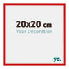 New York Aluminium Fotolijst 20x20cm Ferrari Rood Voorzijde Maat | Yourdecoration.nl