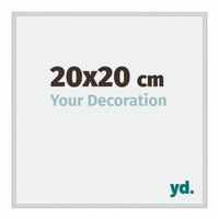 New York Aluminium Fotolijst 20x20cm Zilver Mat Voorzijde Maat | Yourdecoration.nl