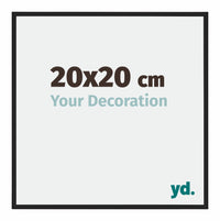 New York Aluminium Fotolijst 20x20cm Zwart Mat Voorzijde Maat | Yourdecoration.nl