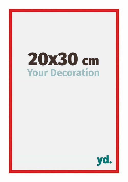New York Aluminium Fotolijst 20x30cm Ferrari Rood Voorzijde Maat | Yourdecoration.nl