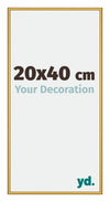 New York Aluminium Fotolijst 20x40cm Goud Glanzend Voorzijde Maat | Yourdecoration.nl