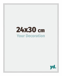 New York Aluminium Fotolijst 24x30cm Zilver Mat Voorzijde Maat | Yourdecoration.nl