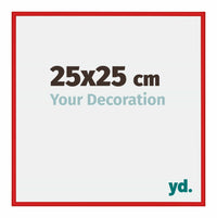 New York Aluminium Fotolijst 25x25cm Ferrari Rood Voorzijde Maat | Yourdecoration.nl