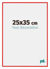New York Aluminium Fotolijst 25x35cm Ferrari Rood Voorzijde Maat | Yourdecoration.nl