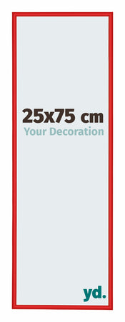 New York Aluminium Fotolijst 25x75cm Ferrari Rood Voorzijde Maat | Yourdecoration.nl