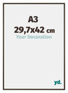 New York Aluminium Fotolijst 29 7x42cm A3 Walnoot Structuur Voorzijde Maat | Yourdecoration.nl