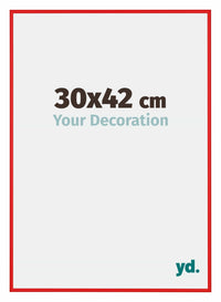 New York Aluminium Fotolijst 30x42cm Ferrari Rood Voorzijde Maat | Yourdecoration.nl