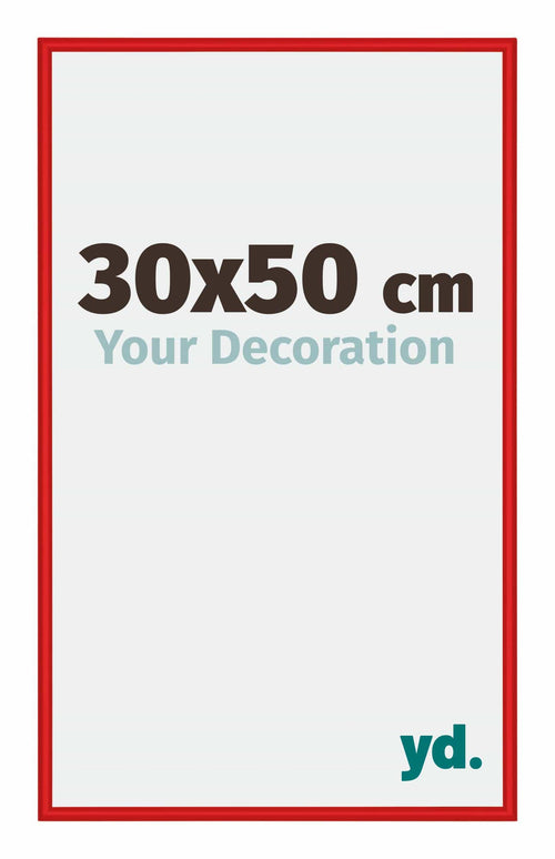 New York Aluminium Fotolijst 30x50cm Ferrari Rood Voorzijde Maat | Yourdecoration.nl