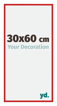 New York Aluminium Fotolijst 30x60cm Ferrari Rood Voorzijde Maat | Yourdecoration.nl