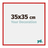 New York Aluminium Fotolijst 35x35cm Ferrari Rood Voorzijde Maat | Yourdecoration.nl