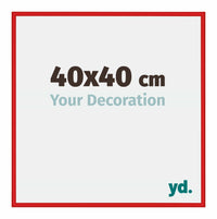 New York Aluminium Fotolijst 40x40cm Ferrari Rood Voorzijde Maat | Yourdecoration.nl