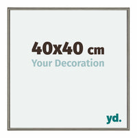 New York Aluminium Fotolijst 40x40cm Mercury Structuur Voorzijde Maat | Yourdecoration.nl