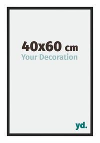 New York Aluminium Fotolijst 40x60cm Zwart Mat Voorzijde Maat | Yourdecoration.nl