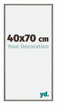New York Aluminium Fotolijst 40x70cm Mercury Structuur Voorzijde Maat | Yourdecoration.nl
