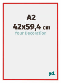 New York Aluminium Fotolijst 42x59 4cm A2 Ferrari Rood Voorzijde Maat | Yourdecoration.nl
