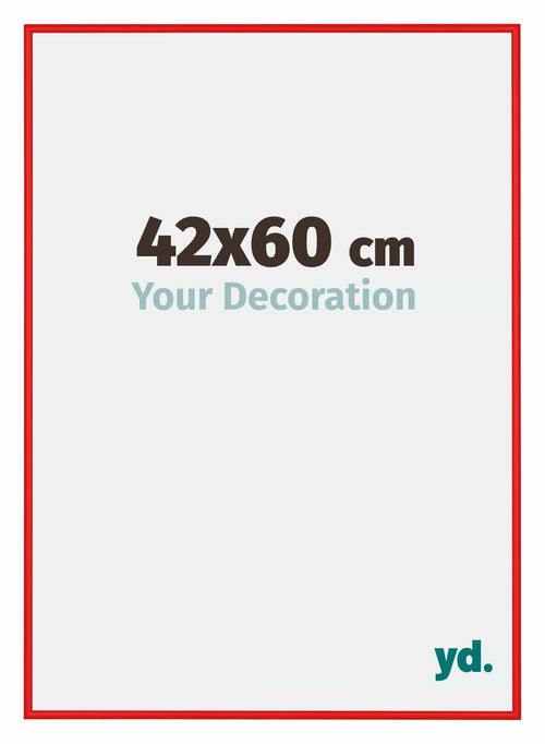 New York Aluminium Fotolijst 42x60cm Ferrari Rood Voorzijde Maat | Yourdecoration.nl