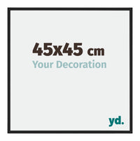 New York Aluminium Fotolijst 45x45cm Zwart Mat Voorzijde Maat | Yourdecoration.nl