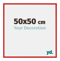New York Aluminium Fotolijst 50x50cm Ferrari Rood Voorzijde Maat | Yourdecoration.nl