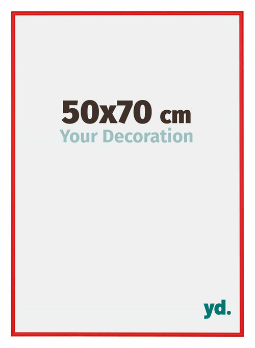 New York Aluminium Fotolijst 50x70cm Ferrari Rood Voorzijde Maat | Yourdecoration.nl