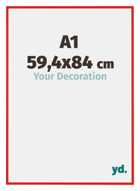 New York Aluminium Fotolijst 59 4x84cm A1 Ferrari Rood Voorzijde Maat | Yourdecoration.nl