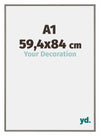 New York Aluminium Fotolijst 59 4x84cm A1 Mercury Structuur Voorzijde Maat | Yourdecoration.nl