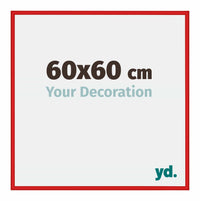 New York Aluminium Fotolijst 60x60cm Ferrari Rood Voorzijde Maat | Yourdecoration.nl
