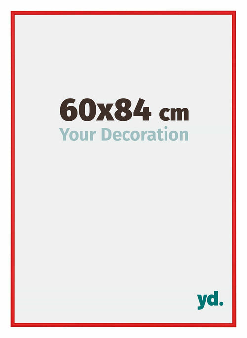 New York Aluminium Fotolijst 60x84cm Ferrari Rood Voorzijde Maat | Yourdecoration.nl