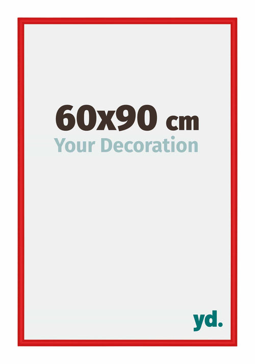 New York Aluminium Fotolijst 60x90cm Ferrari Rood Voorzijde Maat | Yourdecoration.nl