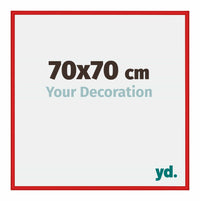 New York Aluminium Fotolijst 70x70cm Ferrari Rood Voorzijde Maat | Yourdecoration.nl