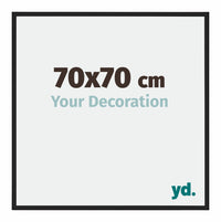 New York Aluminium Fotolijst 70x70cm Zwart Mat Voorzijde Maat | Yourdecoration.nl