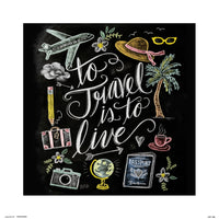 Grupo Erik Lily And Val To Trave Is To Live Kunstdruk 30X30cm | Yourdecoration.nl