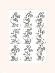 Grupo Erik Disney Minnie Sketch Kunstdruk 30X40cm | Yourdecoration.nl