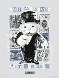 Grupo Erik Monopoly You Can Never Beat The Bank Kunstdruk 30X40cm | Yourdecoration.nl