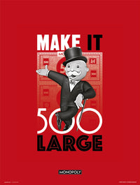 Grupo Erik Monopoly Make It 500 Large Kunstdruk 30X40cm | Yourdecoration.nl