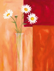 PGM GGN 14 Gunter Gohn Margeriten mit Siena Braun Kunstdruk 60x80cm | Yourdecoration.nl