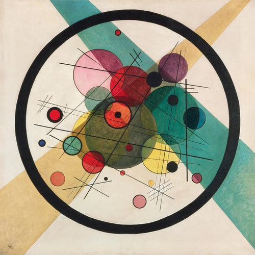 PGM WK 50 Wassily Kandinsky Kreis im Kreis Kunstdruk 70x70cm | Yourdecoration.nl