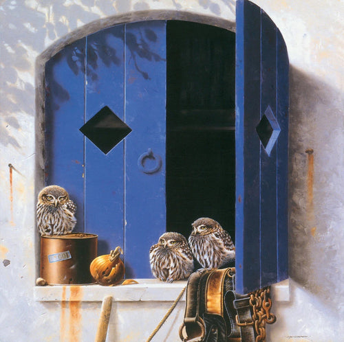 PGM WKJ 3008 Jan Weenink Visiting birds II Kunstdruk 30x30cm | Yourdecoration.nl