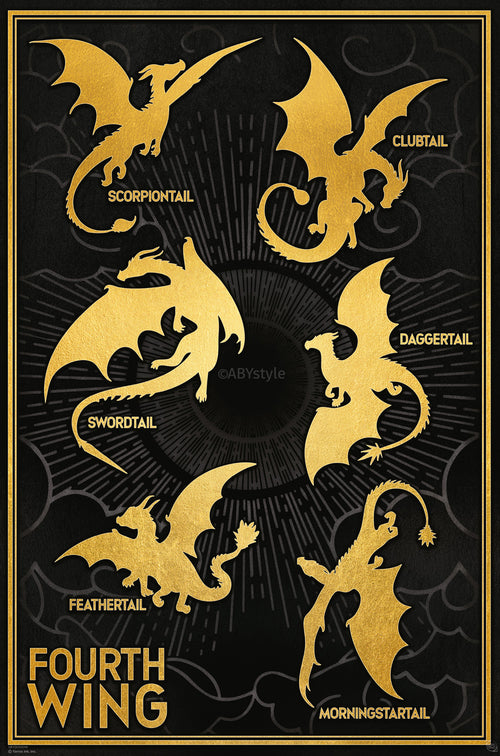 Poster Fourth Wing Dragons 61x91 5cm GBYDCOA048 | Yourdecoration.nl