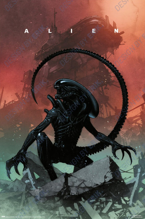 Poster Fox Alien 61x91 5cm GPE6106 | Yourdecoration.nl