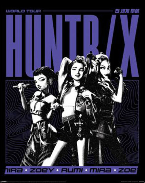 Poster K Pop Demon Hunters Huntrix World Tour 40x50cm MPP2510745 | Yourdecoration.nl