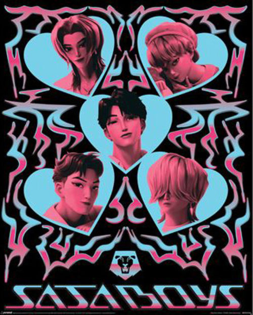 Poster K Pop Demon Hunters Saja Boys Hearts  40x50cm MPP2510744 | Yourdecoration.nl