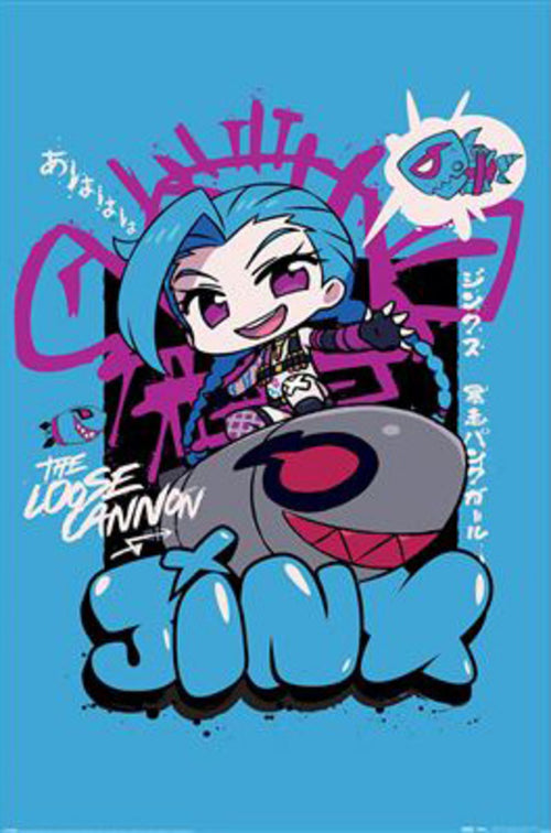 Poster League Of Legends Chibi Jinx 61x91 5cm PP2511076 | Yourdecoration.nl