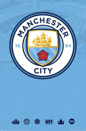 Poster Manchester City Club Crest 61x91 5cm PP35440 | Yourdecoration.nl