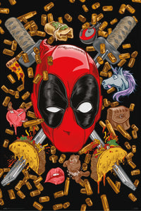 Poster Marvel Deadpool Bullets And Chimichangas 61x91 5cm Grupo Erik GPE5790 | Yourdecoration.nl